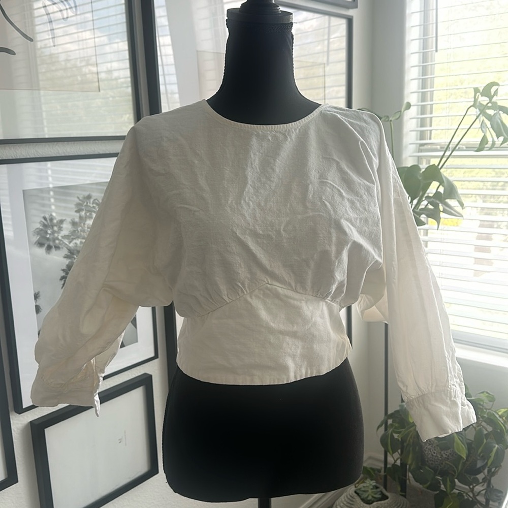 Zara linen blouse